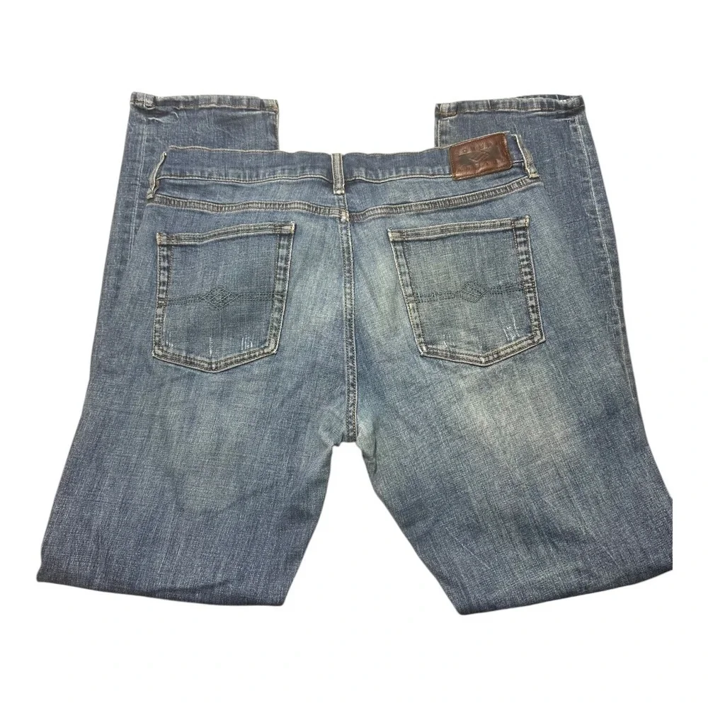 Joseph Abboud Slim Fit Jeans Mens 34x32 Blue Good Distressed Medium Wash Stretch